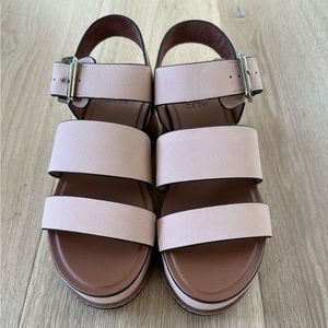 Naturalizer Blush Colored Platform Sandals, womens size 7.5M